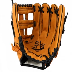 Barnettsports SL-127 Leather Baseball Glove, Outfield, Size 12.7, Brown