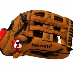 Barnettsports SL-127 Leather Baseball Glove, Outfield, Size 12.7, Brown