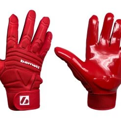 Barnett.store FLG-03 Red Professional Linemen Football Gloves, OL, DL