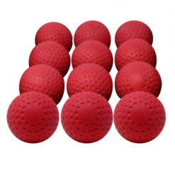 Barnettsports A-123 Baseball Balls For Throwing Machine, Size 9'', Red/yellow, 12 Pieces