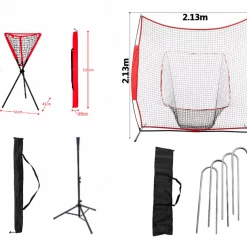 Barnett.store BNB-03 Kit Baseball Netting + Batting Tee + Ball Carrier Net Baseball Kits