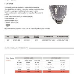 Barnettsports Gloves FL-125 Baseball Glove, Leather, Infield / Outfield / Pitcher, Light Grey 17 Barnettsports Gloves FL-125 Baseball Glove, Leather, Infield / Outfield / Pitcher, Light Grey