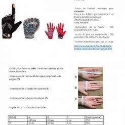 Barnettsports FRG-02 New Generation Receiver Football Gloves, Red