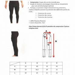 Barnettsports FS-07 Compression Pants, 5 Integrated Pieces, For American Football
