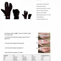 Barnettsports Gloves NBG-09 Barnett 3 Split Fingers, Ski Mitts In Softshell