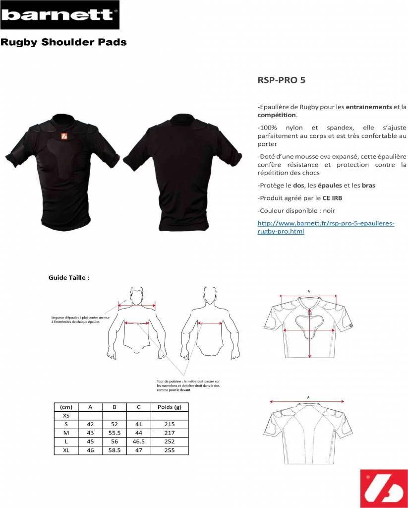 Barnettsports Protection RSP-PRO 5 Rugby Jersey 4 Barnettsports Protection RSP-PRO 5 Rugby Jersey