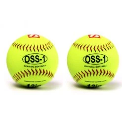 Barnettsports OSS-1 Practice Softball Ball, Size 12", Yellow, 2 Pieces