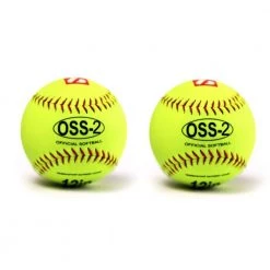Barnettsports Balls OSS-2 Practice Softball Ball, Soft Touch, Size 12", White, 2 Pieces