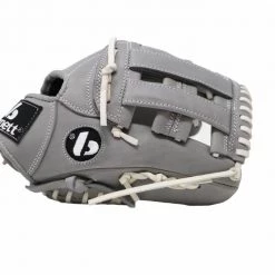 Barnettsports FL-117 Baseball And Softball Glove, Leather, Infield / Fastpitch 11.7, Light Grey