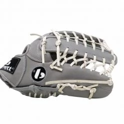 Barnettsports FL-127 Baseball Glove, Leather, Infield / Outfield / Pitcher, Light Grey Gloves