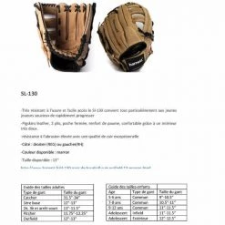 Barnettsports SL-130 Leather Baseball Glove, Outfield, Size 13, Brown 10 Barnettsports SL-130 Leather Baseball Glove, Outfield, Size 13, Brown