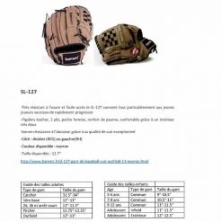 Barnettsports SL-127 Leather Baseball Glove, Outfield, Size 12.7, Brown 8 Barnettsports SL-127 Leather Baseball Glove, Outfield, Size 12.7, Brown