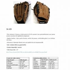 Barnettsports SL-125 Baseball Gloves In Leather Outfield, Size 12.5, Brown 10 Barnettsports SL-125 Baseball Gloves In Leather Outfield, Size 12.5, Brown
